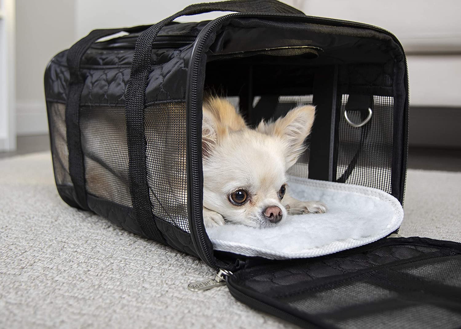 Sherpa Original Deluxe Airline Approved Pet Carrier, Medium, Black