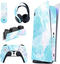 
                        
                          Load image into Gallery viewer, PlayVital Blue Nebula Full Set Skin Decal for PS5 Console Digital Edition - JOY2ESpree
                        
                      