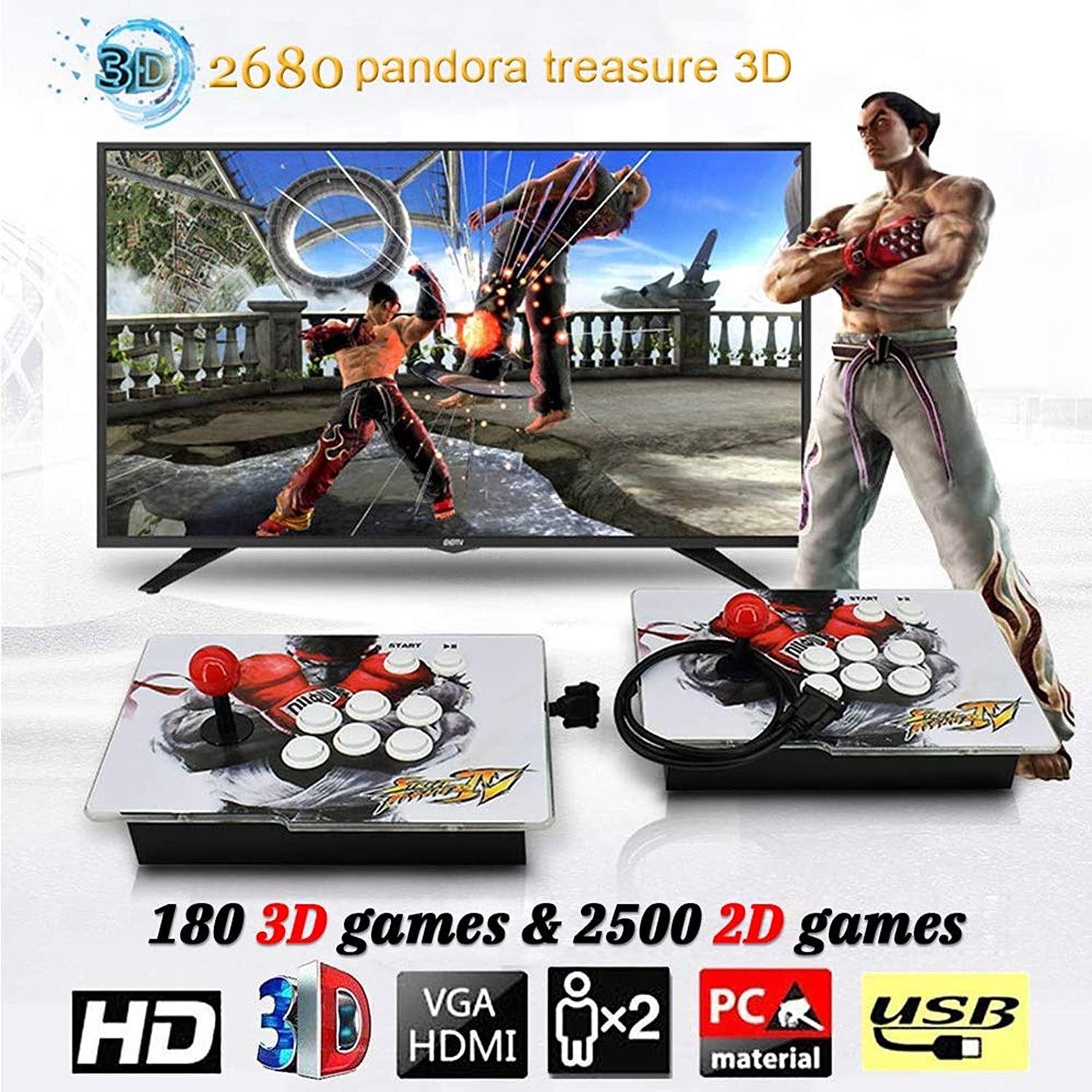 MOSTOP 3D & 2D Arcade Video Game Console 2680 Games in 1 Pandora's Box 180 3D Games 1080P HD 2 Players Arcade Machine - JOY2ESpree