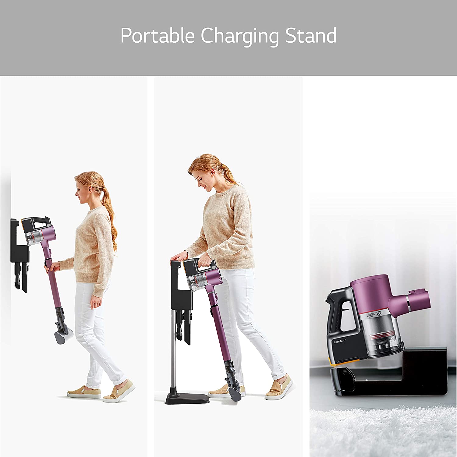 LG Cordzero A9 Ultimate, Two Batteries, for Hard-Floor, Carpet, Mattress, Car (A907GMS) Cordless Stick Vacuum, Matte Grey - JOY2ESpree