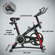 
                        
                          Cargar imagen en el visor de la galería, Indoor Cycling Bike Exercise Bike Stationary Bikes with Comfortable Seat Cushion &amp; LCD Monitor for Home Office Fitness Cardio Workout - JOY2ESpree
                        
                      