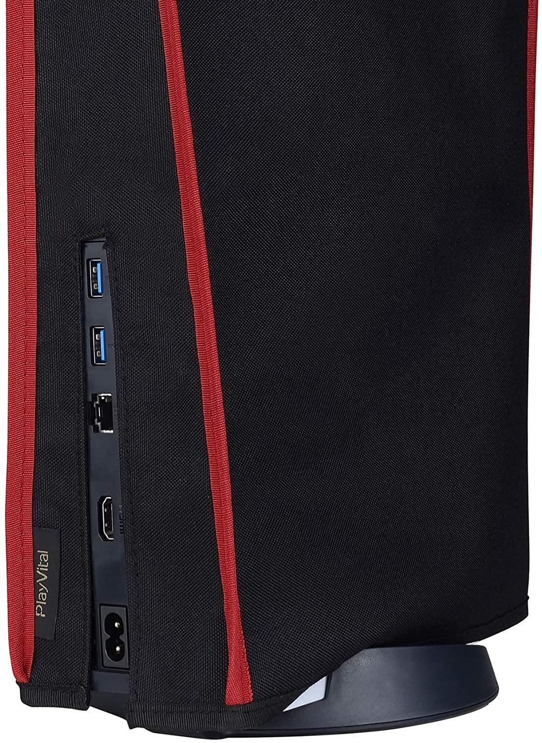 PlayVital Gray Nylon PS5 Dust Cover, Soft Neat Lining Dust Guard for DualSense 5 Console - JOY2ESpree