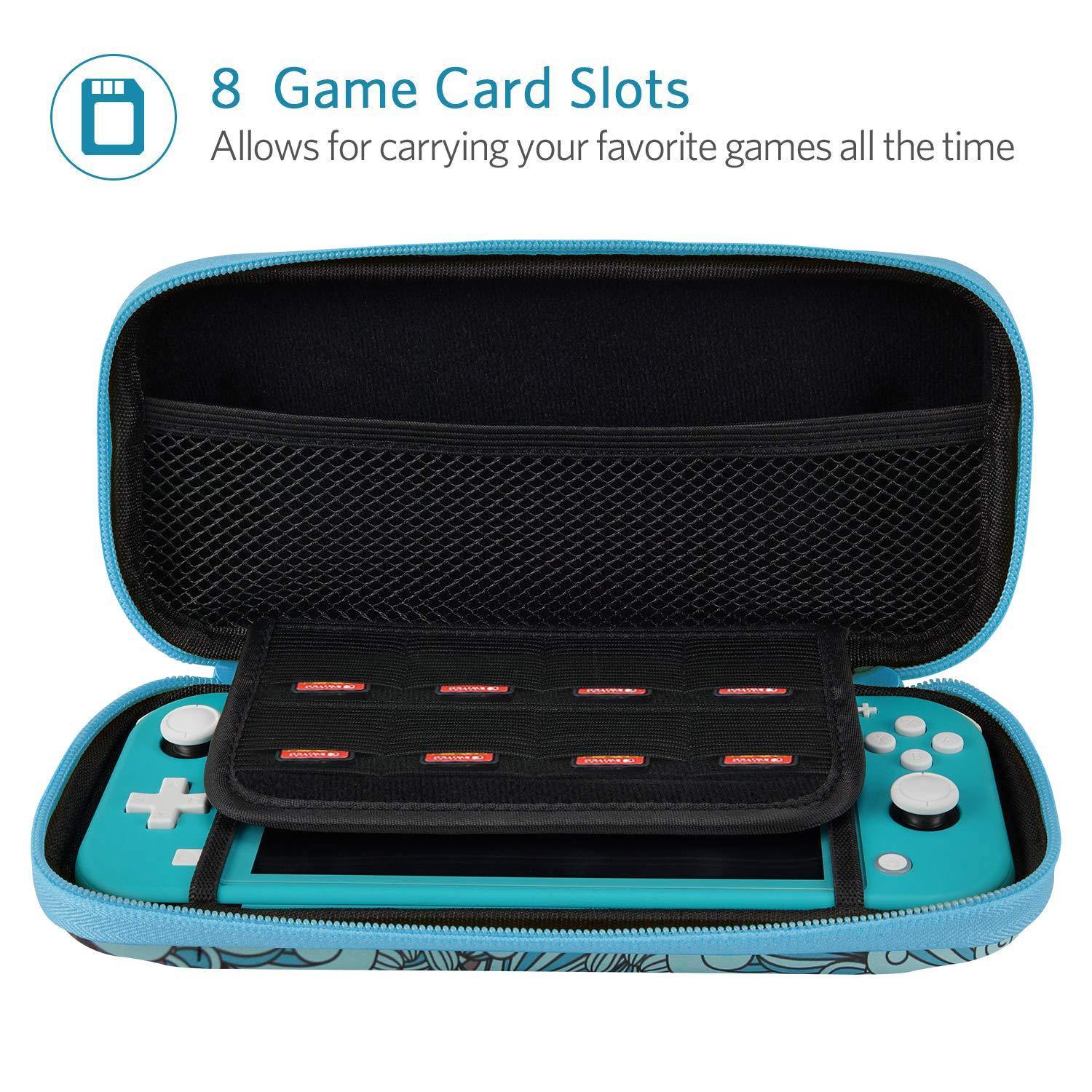 CoBak Carrying Case for Nintendo Switch Lite - with 1 Screen Protector, 1 Grip Case and 4 Thumb Grip Caps. - JOY2ESpree