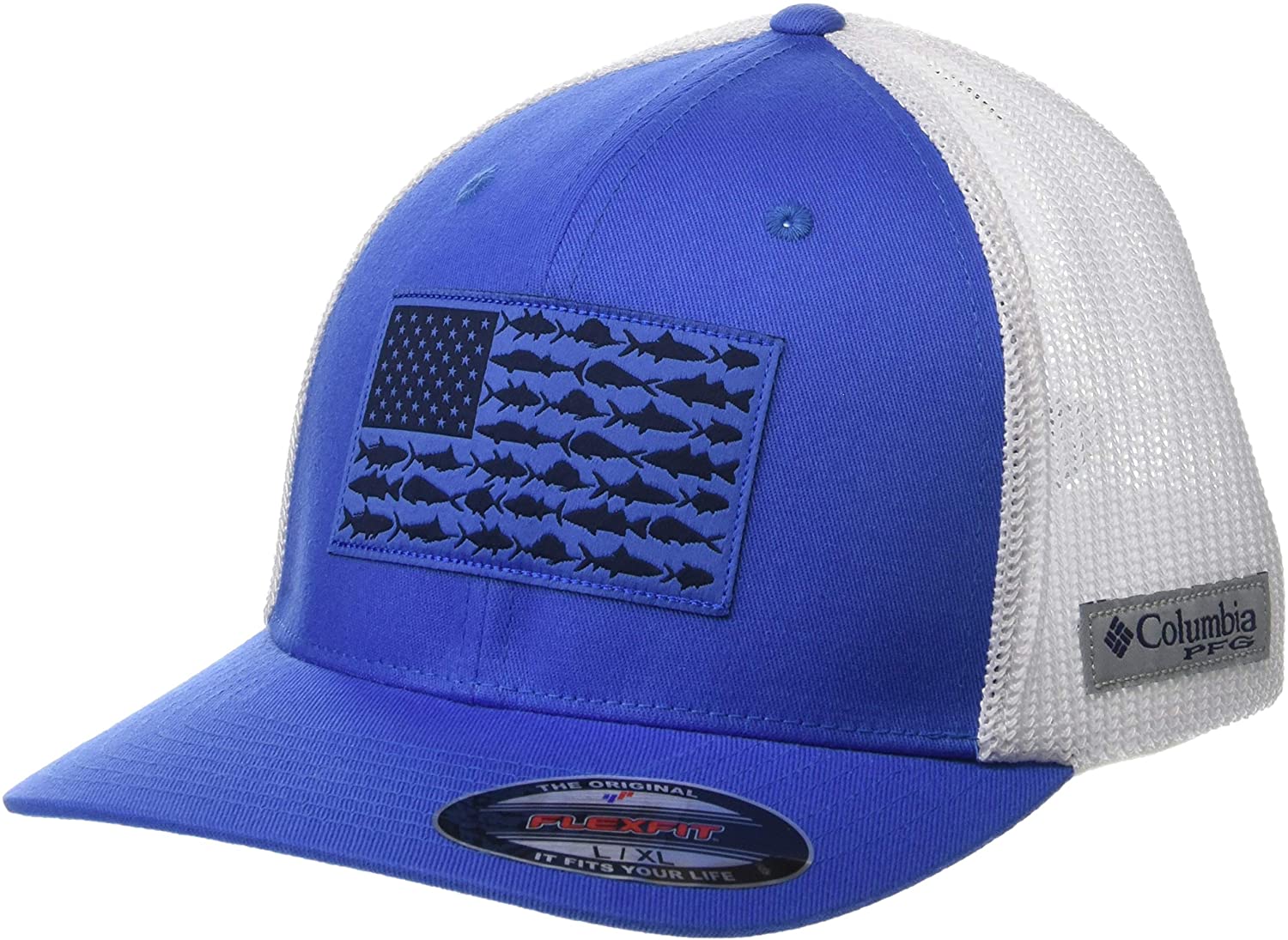 Columbia Unisex-Adult PFG Mesh Fish Flag Ball Cap