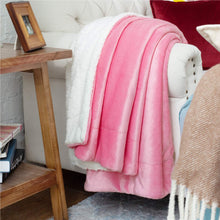 
                        
                          Load image into Gallery viewer, Bedsure Sherpa Fleece Blanket Throw Size Navy Lightweight Super Soft Cozy Luxury Bed Blanket Microfiber
                        
                      