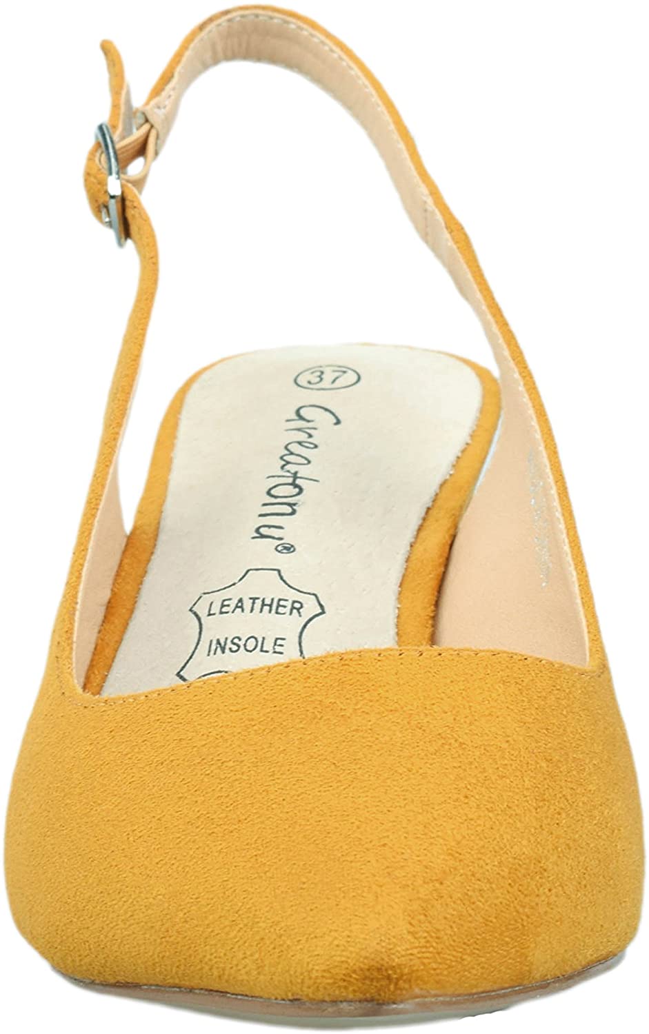 Greatonu Womens Slingback Dress Pump