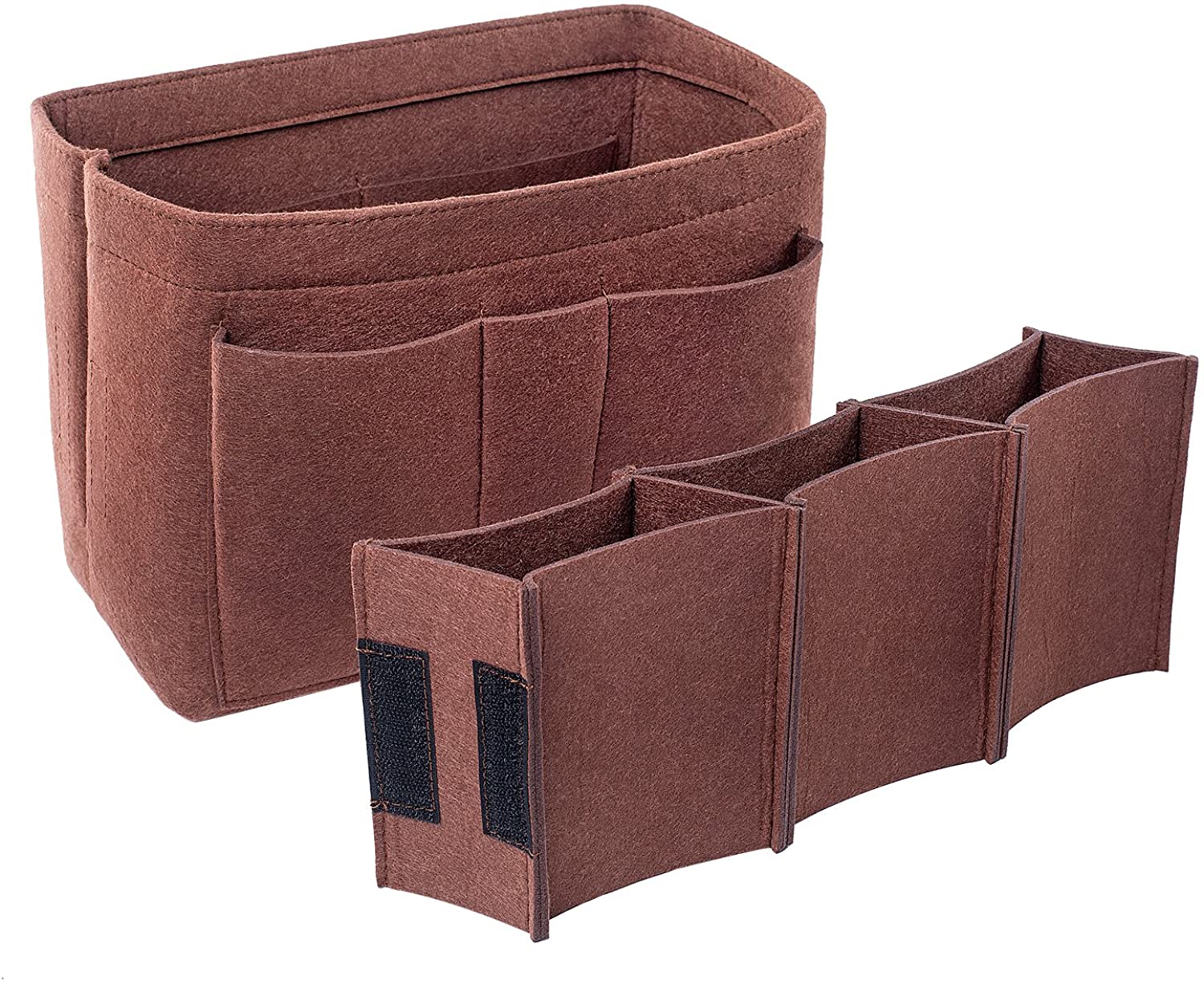 Purse Bag Organizer Insert with Lots of Different Size Spaces Divider Shaper for Speedy Shoulder Hobo Bag Keep Stuff Organized
