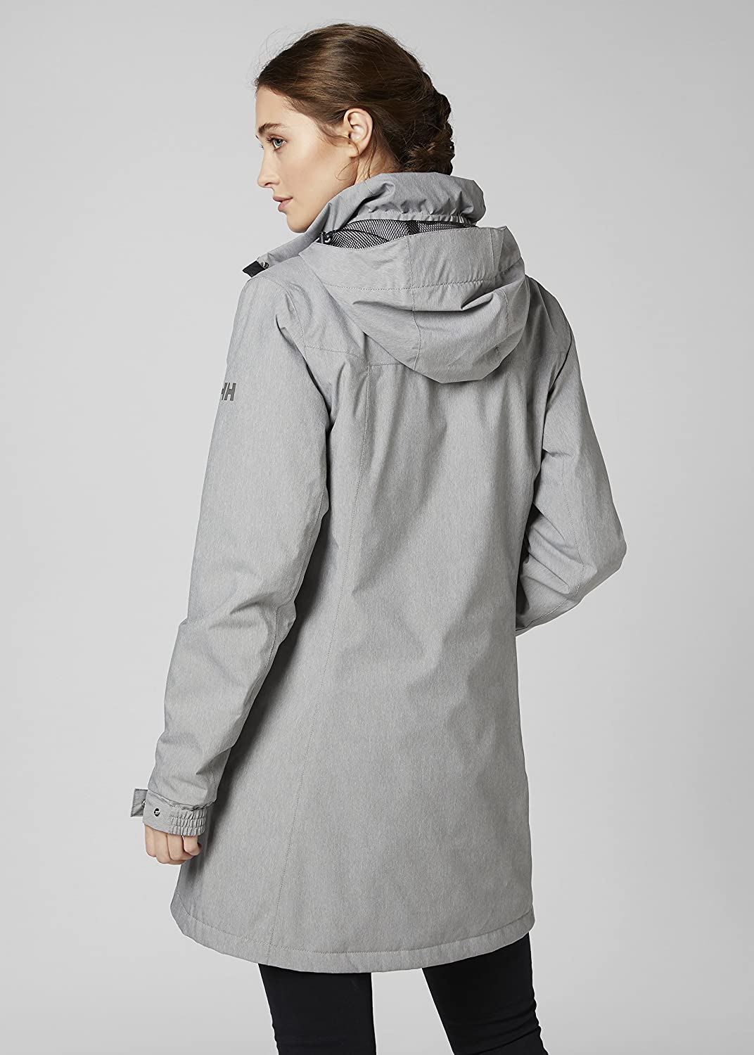 Helly-Hansen Womens Aden Insulated Waterproof Windproof Breathable Long Length Packable Hood Rain Coat Jacket