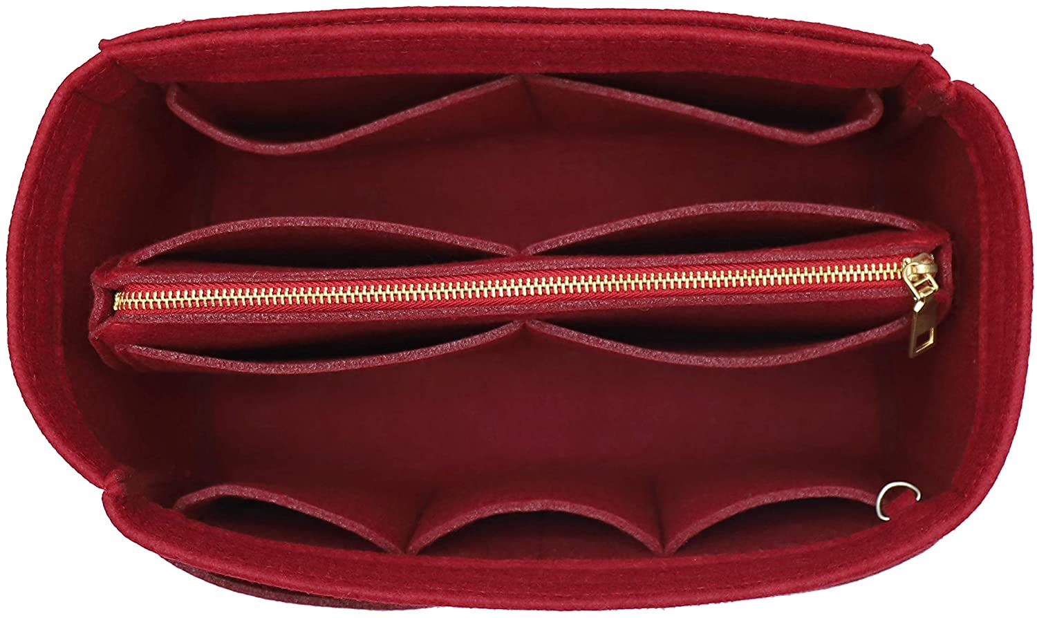 Felt Purse Bag Organizer Insert with zipper Bag Tote Shaper Fit Speedy Neverfull MM GM