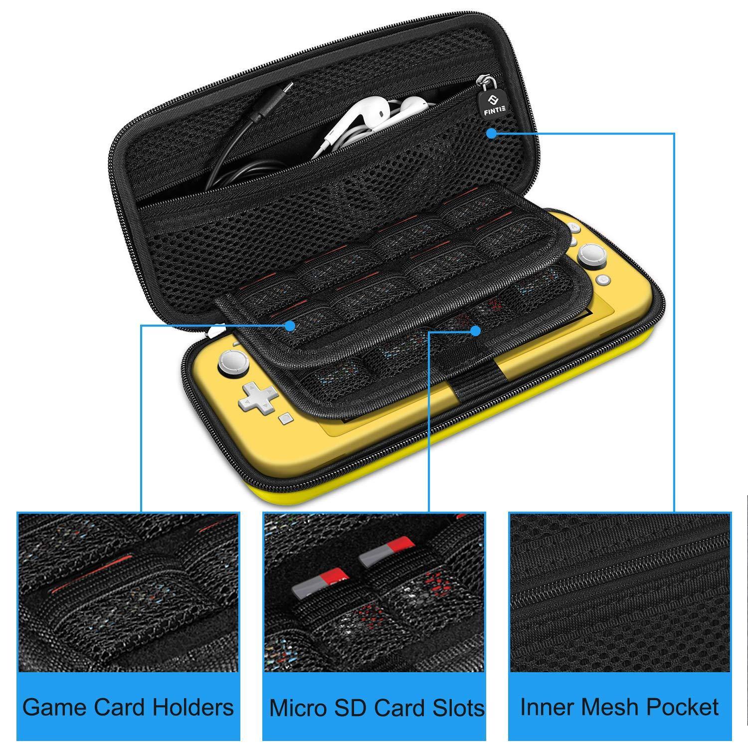 Fintie Carry Case for Nintendo Switch Lite 2019 - [Shockproof] Hard Shell Protective Cover Bag with 15 Game Card/2 Micro SD Card Slots - JOY2ESpree