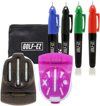 
                        
                          Load image into Gallery viewer, Golf-EZ TRI-LINE Golf Ball Alignment Kit with Carry Case | Swing Path Arrows &amp; Ball Identifiers - JOY2ESpree
                        
                      