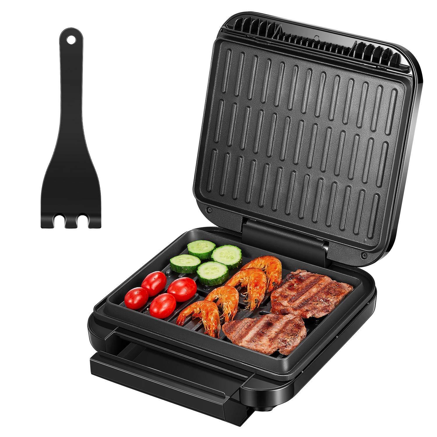 Deik 2 in 1 Electric Indoor Grill & Panini Press Grill, 1200W Smokeless Grill - JOY2ESpree
