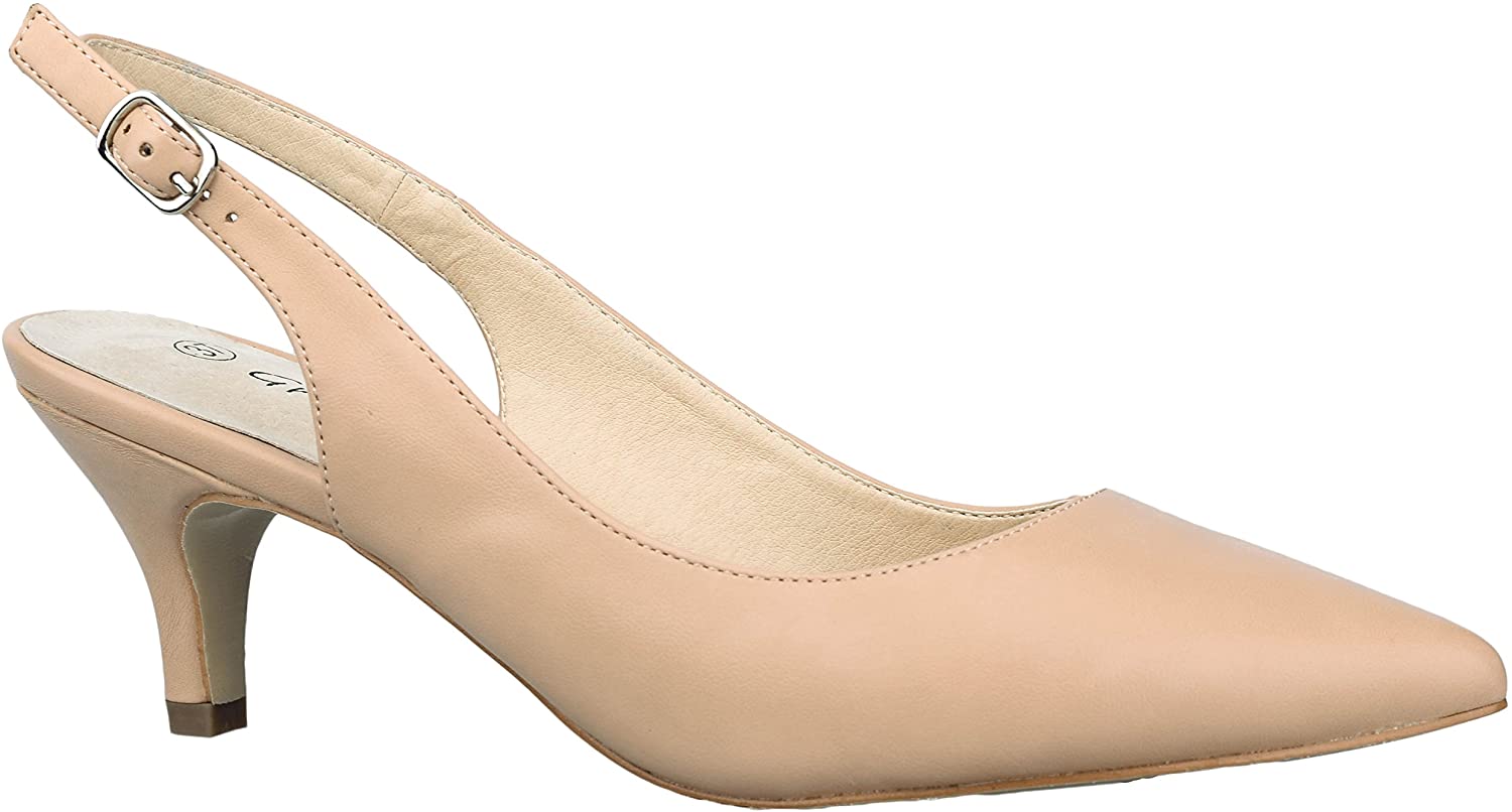 Greatonu Womens Slingback Dress Pump