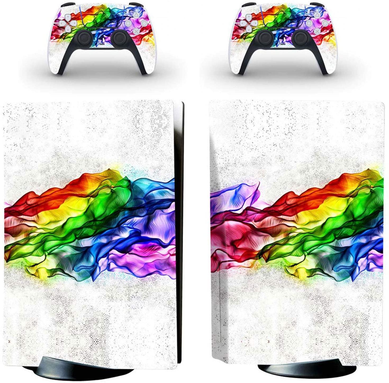 gotor Vinyl Skin Decals Cover Wrap Sticker Faceplate for PS5 Playstation 5 Console and 2 Controllers Skins (PS5 (Not The Digital Edition), B01) - JOY2ESpree
