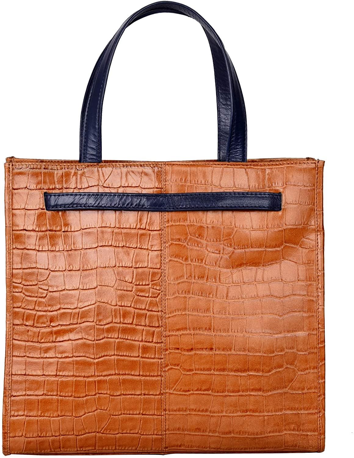 Antonio Valeria Emma Croco Print Leather Tote Bag For Women - JOY2ESpree