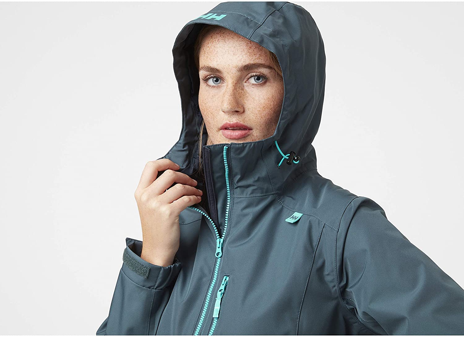 Helly-Hansen Women's Long Belfast Waterproof Windproof Breathable Raincoat Jacket With Hood