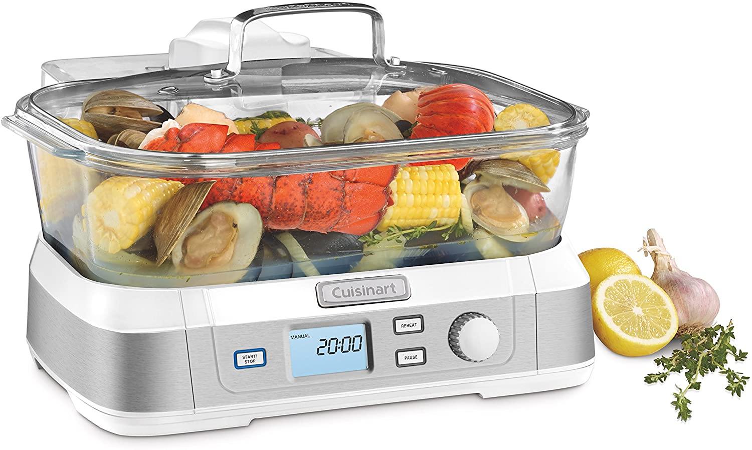 Cuisinart Digital Glass Steamer, One Size, Stainless Steel - JOY2ESpree