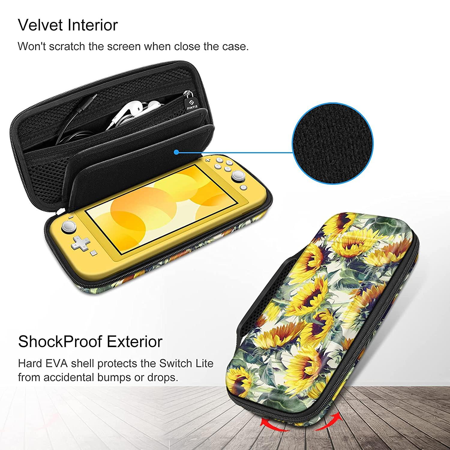 Fintie Carry Case for Nintendo Switch Lite 2019 - [Shockproof] Hard Shell Protective Cover Bag with 15 Game Card/2 Micro SD Card Slots - JOY2ESpree