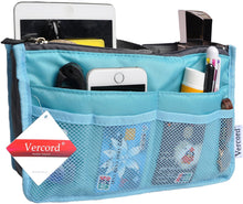 
                        
                          Load image into Gallery viewer, Vercord Purse Organizer Insert for Handbags Bag Organizers Inside Tote Pocketbook Women Nurse Nylon 13 Pockets Black Medium
                        
                      