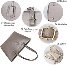 
                        
                          Load image into Gallery viewer, Women Fashion Handbags Wallet Tote Bag Shoulder Bag Top Handle Satchel Purse Set 4pcs
                        
                      