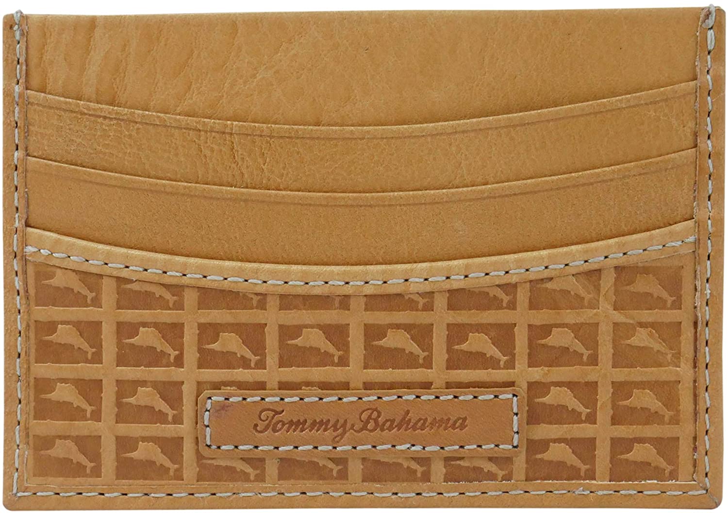 Tommy Bahama Men's 100% Leather Slim Card Case Carrier Wallet