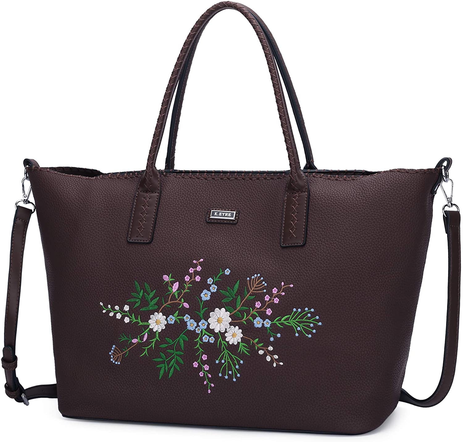 K.EYRE Women's Soft Faux Leather Tote Bag Purse Handbags Wallet Tote Shoulder Bag Purse Large Capacity