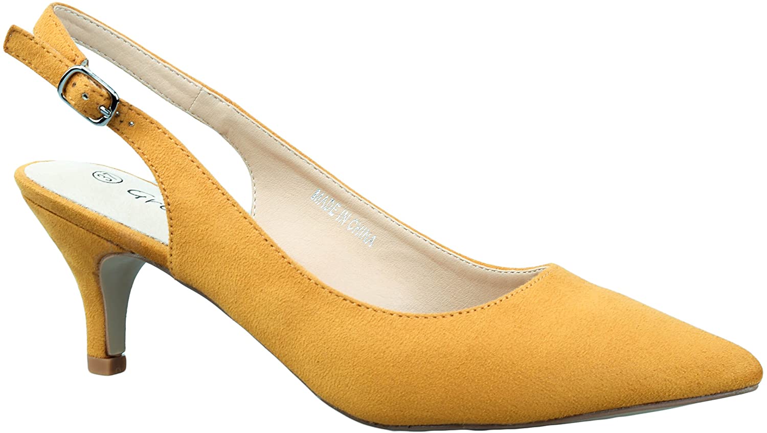 Greatonu Womens Slingback Dress Pump