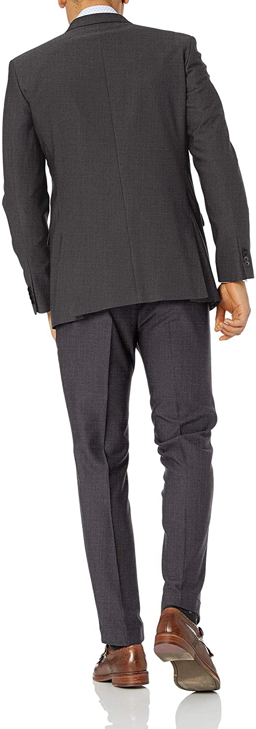 Unlisted by Kenneth Cole Men's 2 Button Slim Fit Suit with Hemmed Pant