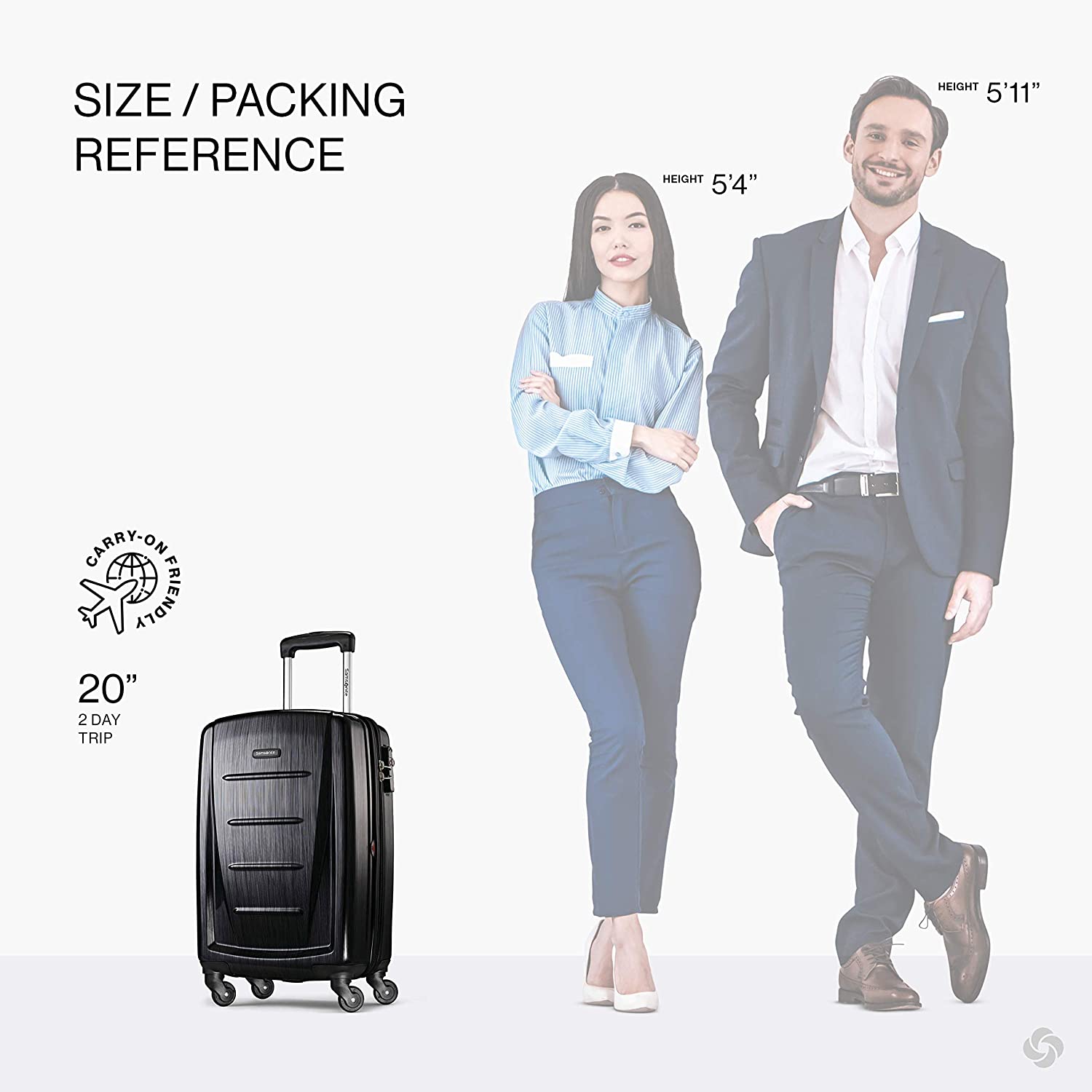 Samsonite Winfield 2 Hardside Expandable Luggage with Spinner Wheels, Charcoal, Checked-Large 28-Inch