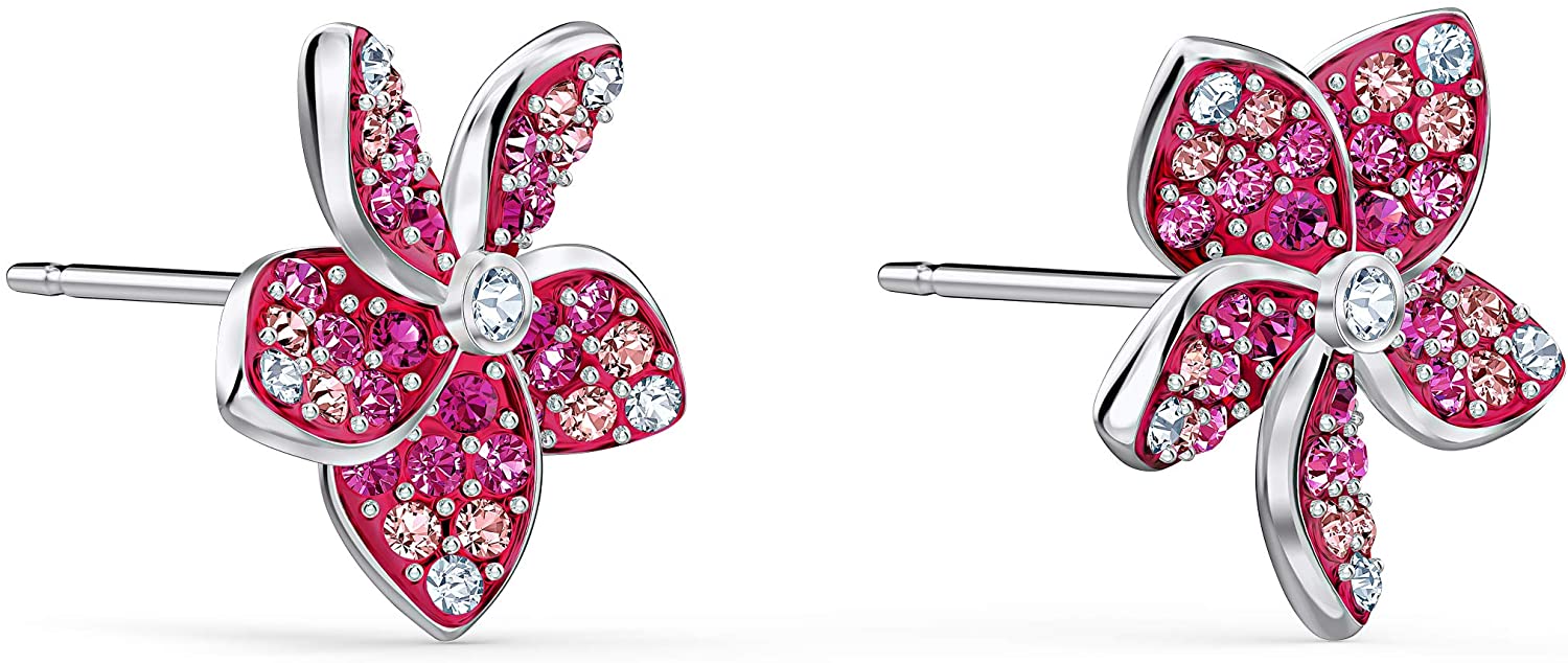 SWAROVSKI Women's Tropical Flower Pink Crystal Jewelry Collection - JOY2ESpree