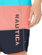 
                        
                          画像をギャラリービューアに読み込む, Nautica Men's Quick Dry Classic Logo Tri-Block Series Swim Trunk - JOY2ESpree
                        
                      