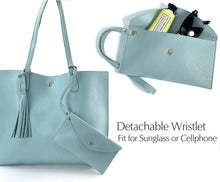 
                        
                          Load image into Gallery viewer, Minimalist Clean Cut Pebbled Faux Leather Tote Womens Shoulder Handbag
                        
                      