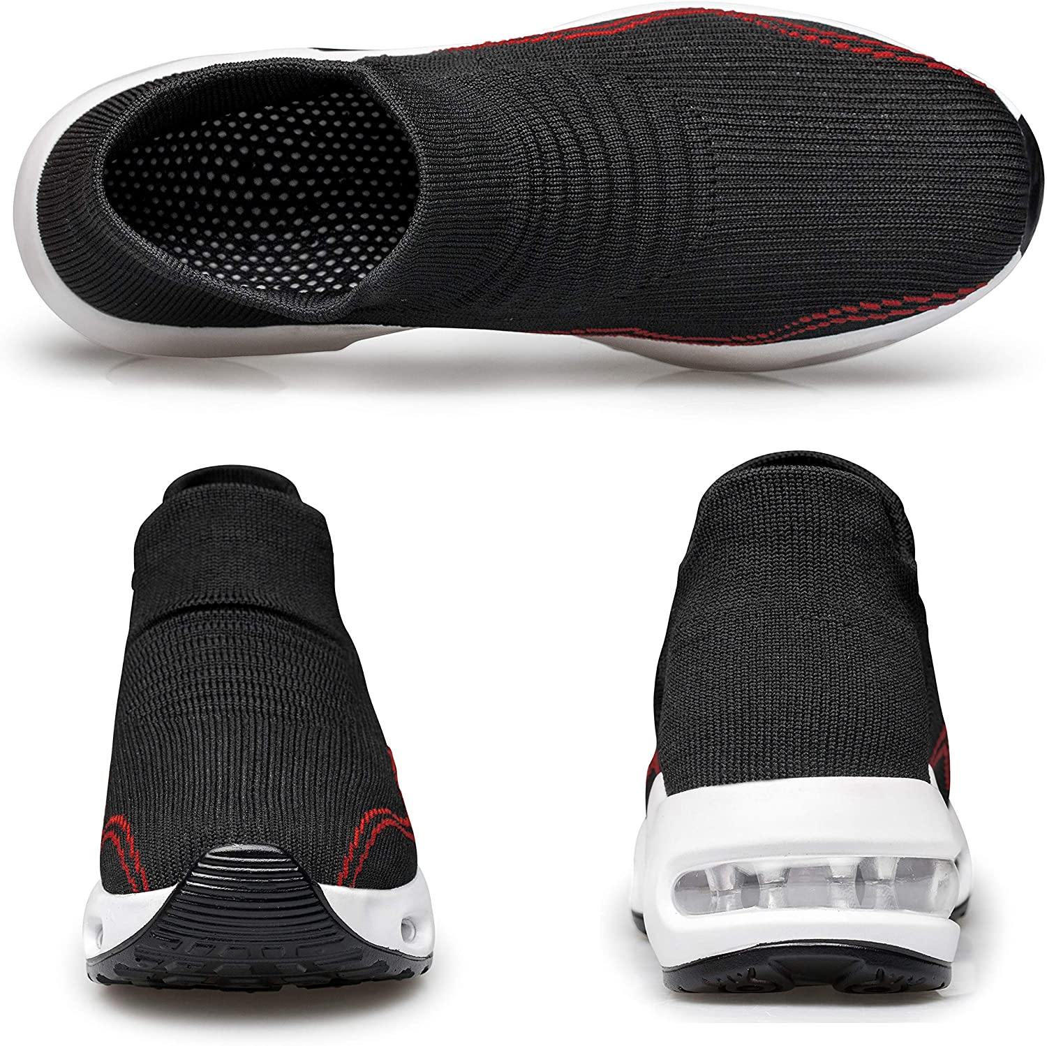 PDBQ Women's Walking Shoes Sock Sneakers Mesh Slip On Air Cushion Nurse Shoes Platform Loafers Breathable Lightweight Comfortable Socks Shoes
