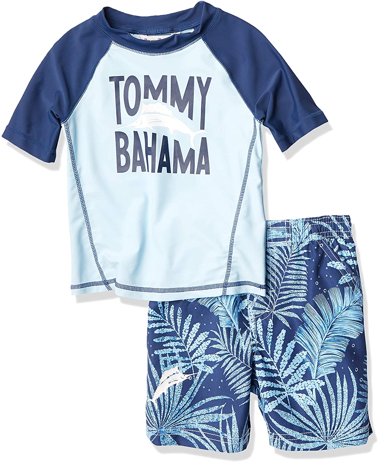 Tommy Bahama Boys' Rashguard and Trunks Swimsuit Set