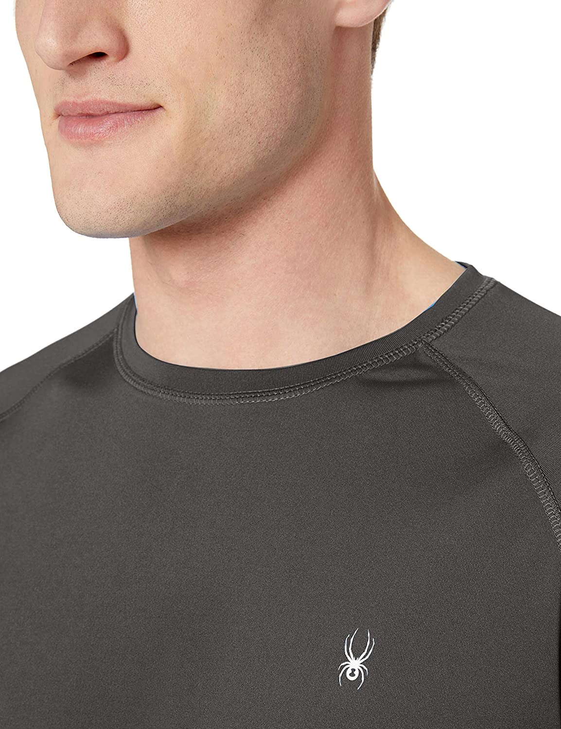 Spyder Men's Hydro Stretch Swim T-Shirt - Quick Dry Short Sleeve Rash Guard Tee