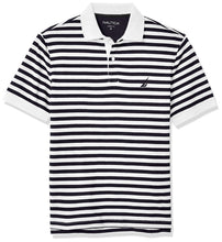 
                        
                          गैलरी व्यूवर में इमेज लोड करें, Nautica Men's Classic Fit 100% Cotton Soft Short Sleeve Stripe Polo Shirt - JOY2ESpree
                        
                      