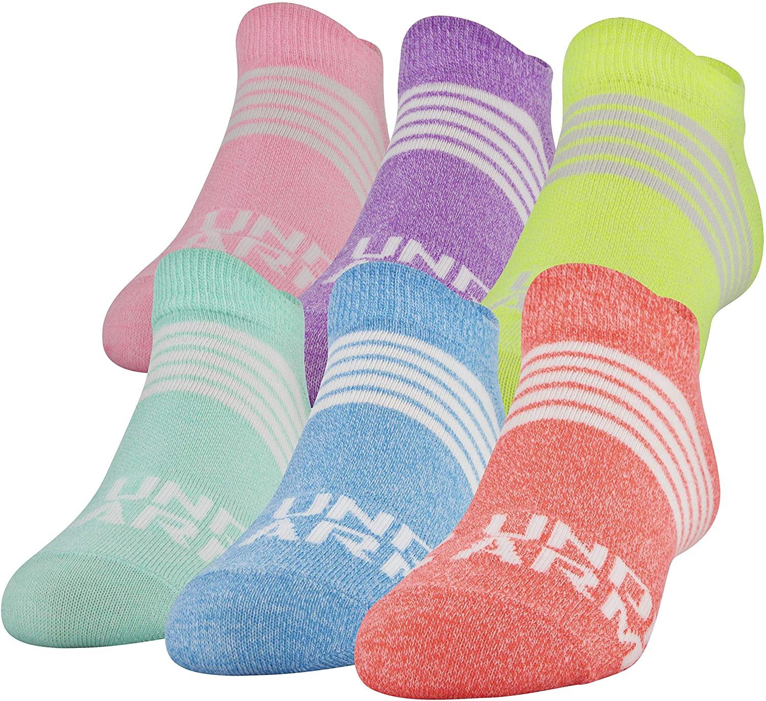 Under Armour Youth Essential 2.0 No Show Socks, 6-Pairs