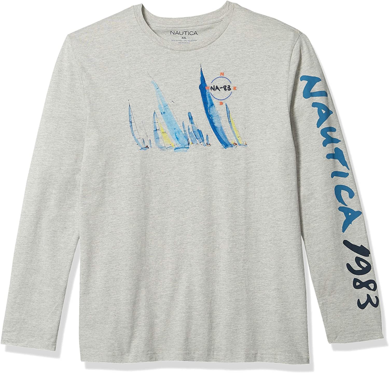 Nautica Men's Logo Graphic Long Sleeve T-Shirt - JOY2ESpree