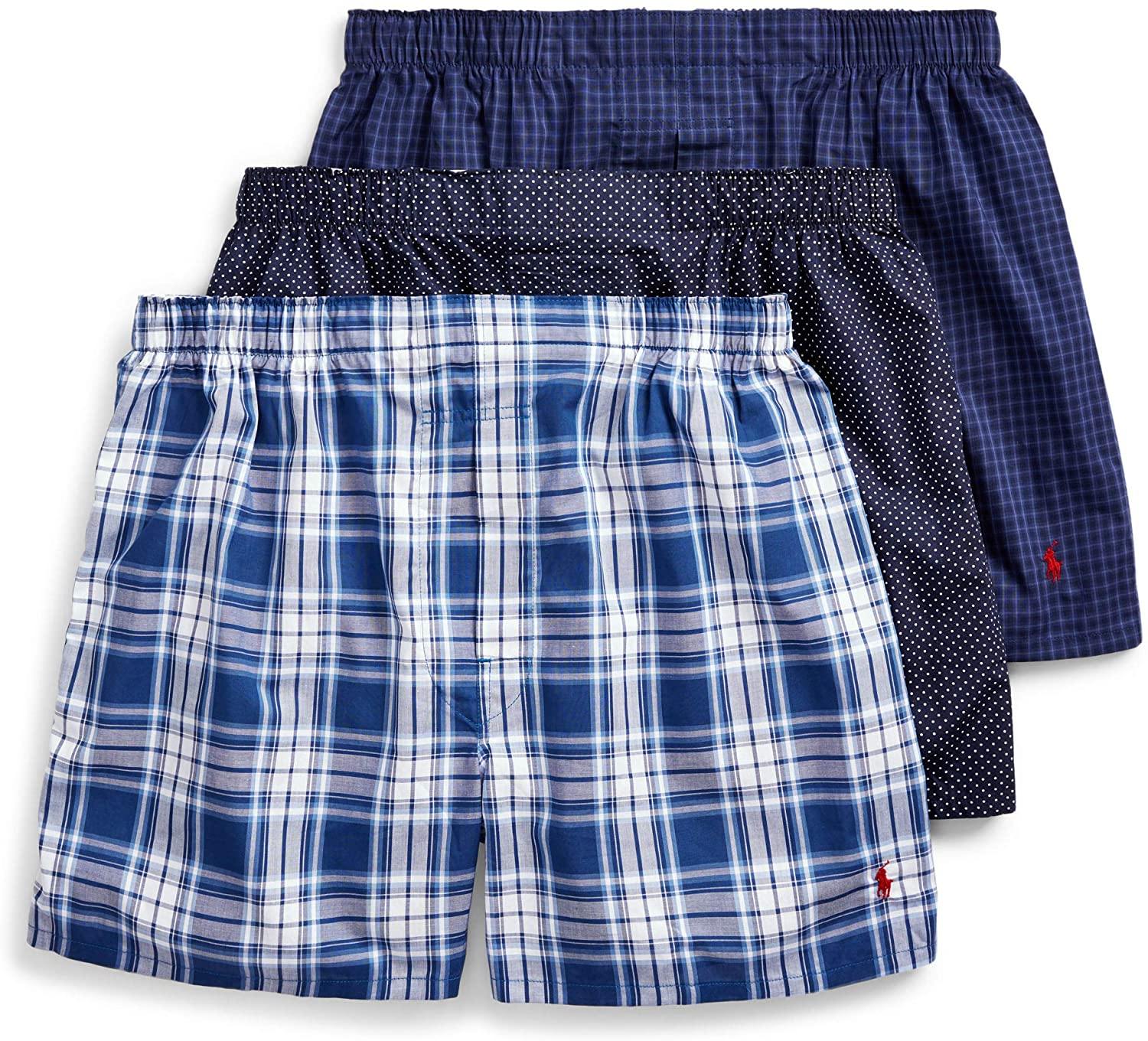 Polo Ralph Lauren Men's 3-Pack Classic Fit Packaged Woven Boxers