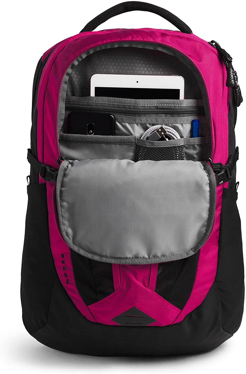 The North Face Women's Recon Backpack, TNF Black Heather/Silver Reflective, One Size