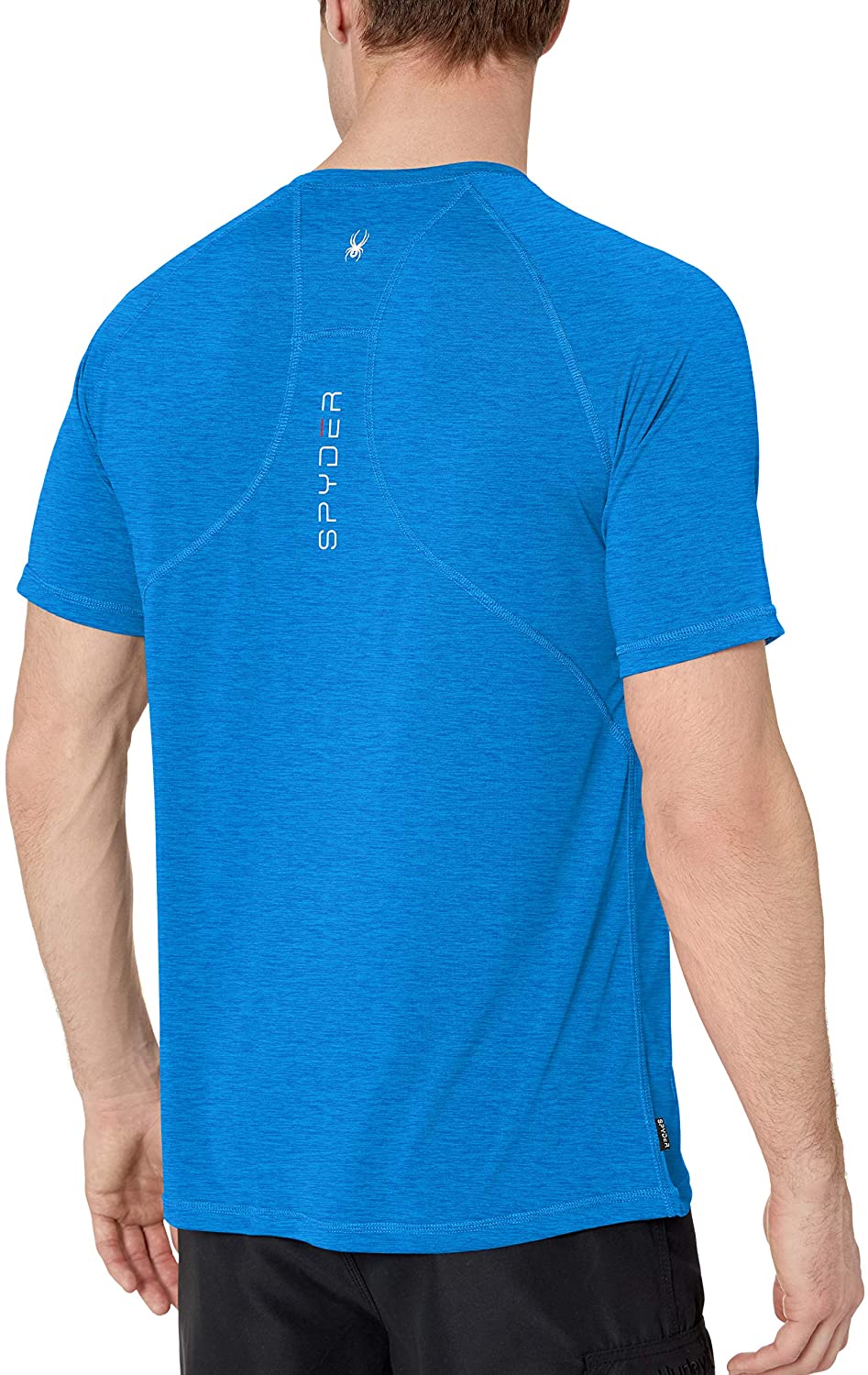 Spyder Men's Hydro Stretch Swim T-Shirt - Quick Dry Short Sleeve Rash Guard Tee