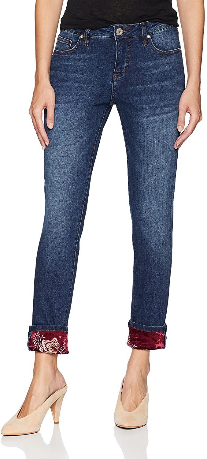 Jag Jeans Women's Carter Girlfriend Jean with Velvet Hem