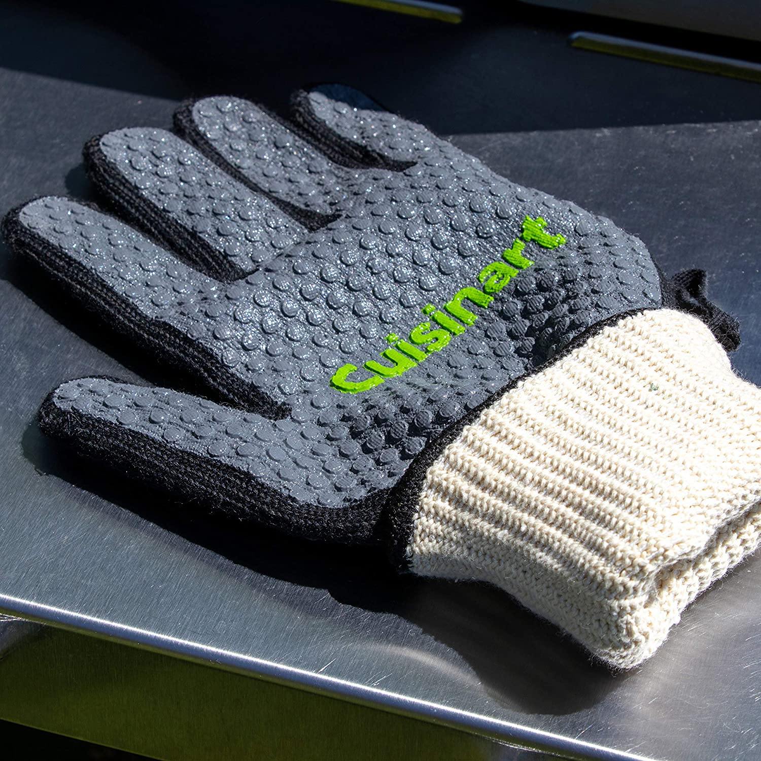 Cuisinart CGM-520 Heat Resistant Silicone Gloves, Black (2-Pack) - JOY2ESpree