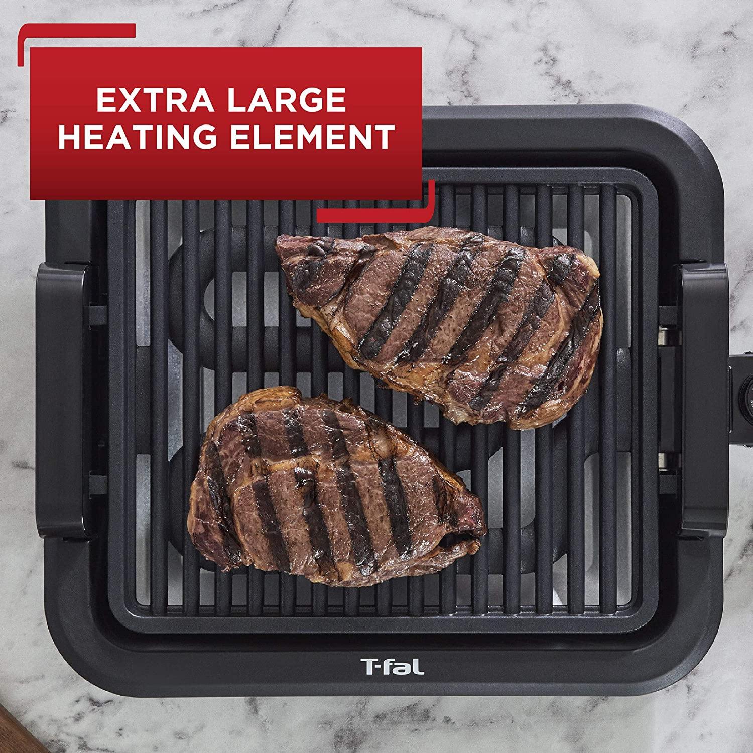 T-fal GC722D53 1800W OptiGrill XL Stainless Steel Large Indoor Electric Grill with Removable and Dishwasher Safe Plates, Silver - JOY2ESpree