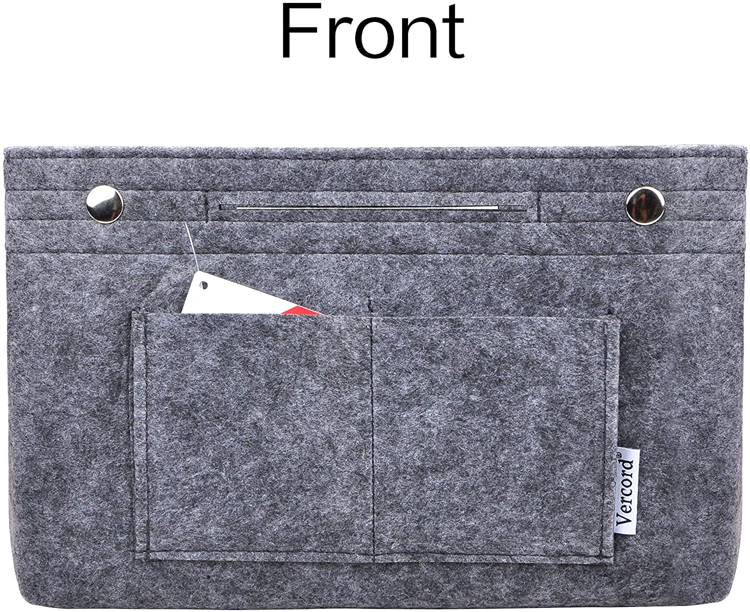Vercord Felt Tote Handbag Purse Pocketbook Organizer Insert Divider Shaper Bag in Bag