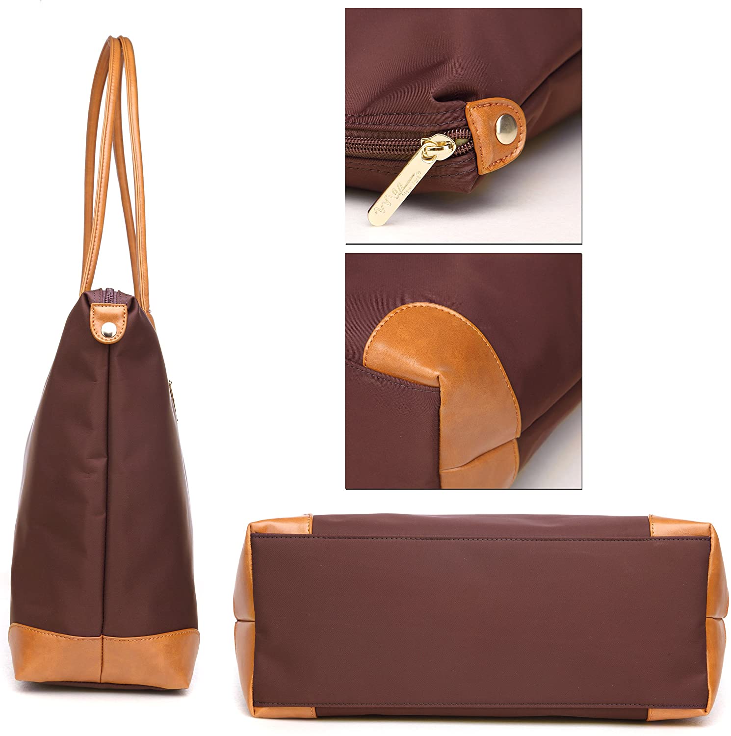 NNEE Water Resistance Nylon Tote Bag & Multiple Pocket Design