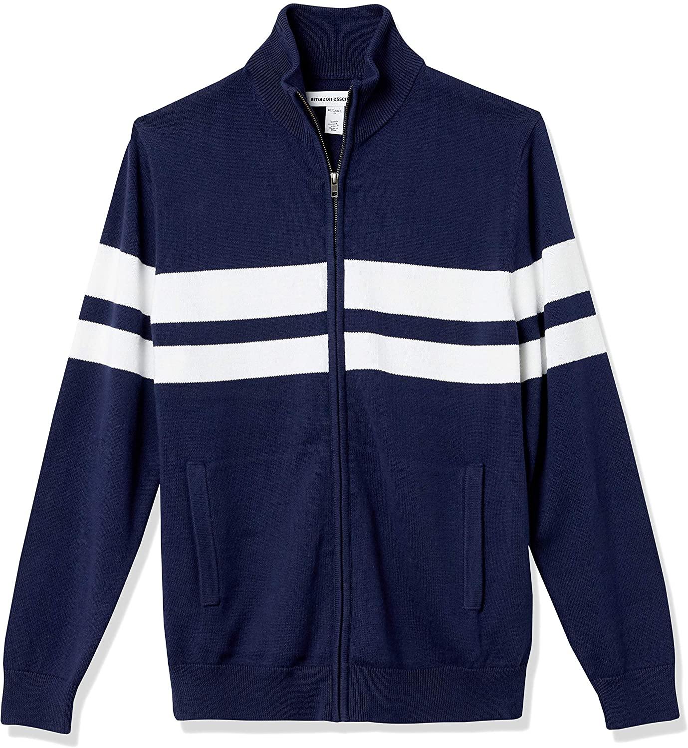 Amazon Essentials Men's Full-Zip Cotton Sweater