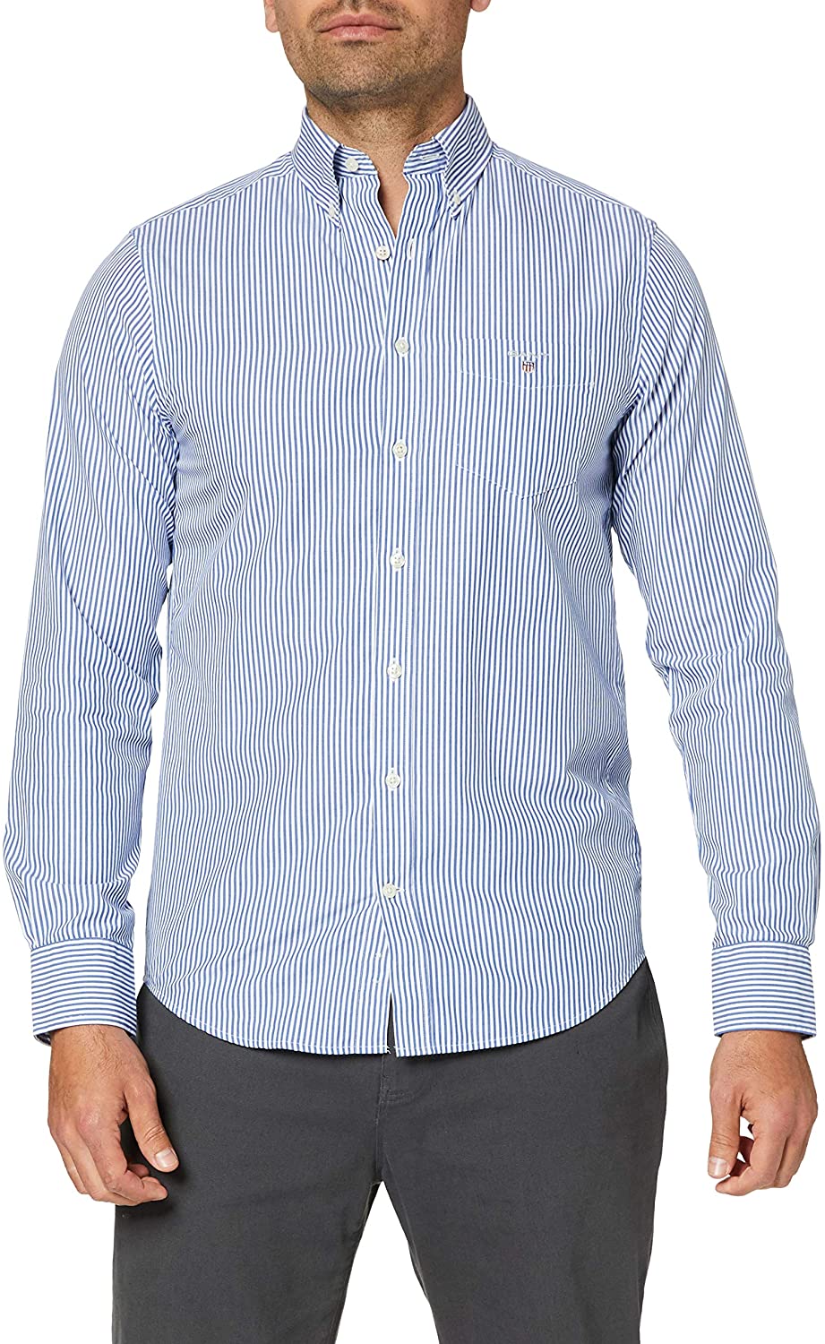 GANT Men's Classic Broadcloth Banker Stripe Shirt - JOY2ESpree