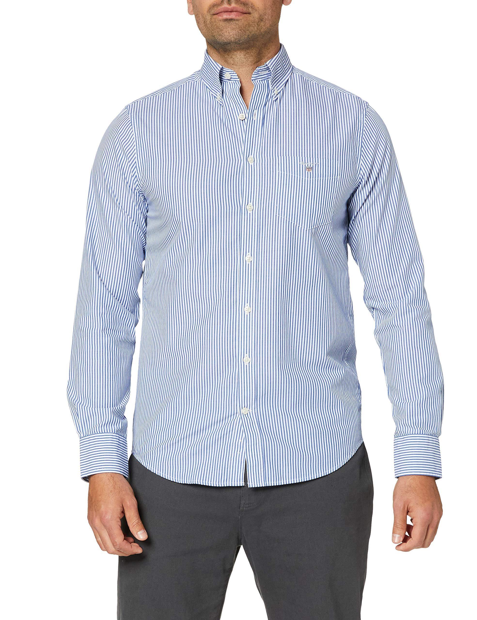 GANT Men's Classic Broadcloth Banker Stripe Shirt - JOY2ESpree