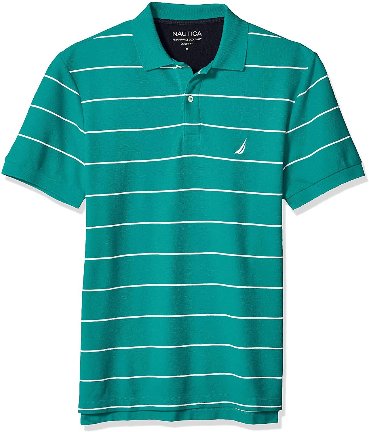 Nautica Men's Classic Short Sleeve Striped Polo T-Shirt - JOY2ESpree